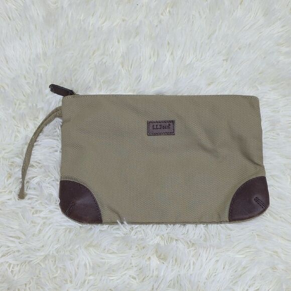 L.L. Bean Tan and Brown Wristlet - Picture 1 of 6